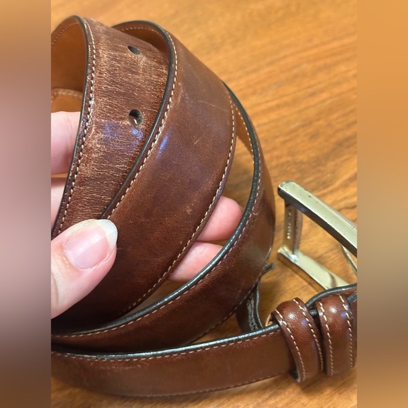 Trafalgar Brown Leather Belt – Classic Men’s Dress Belt - size large - Picture 2 of 5